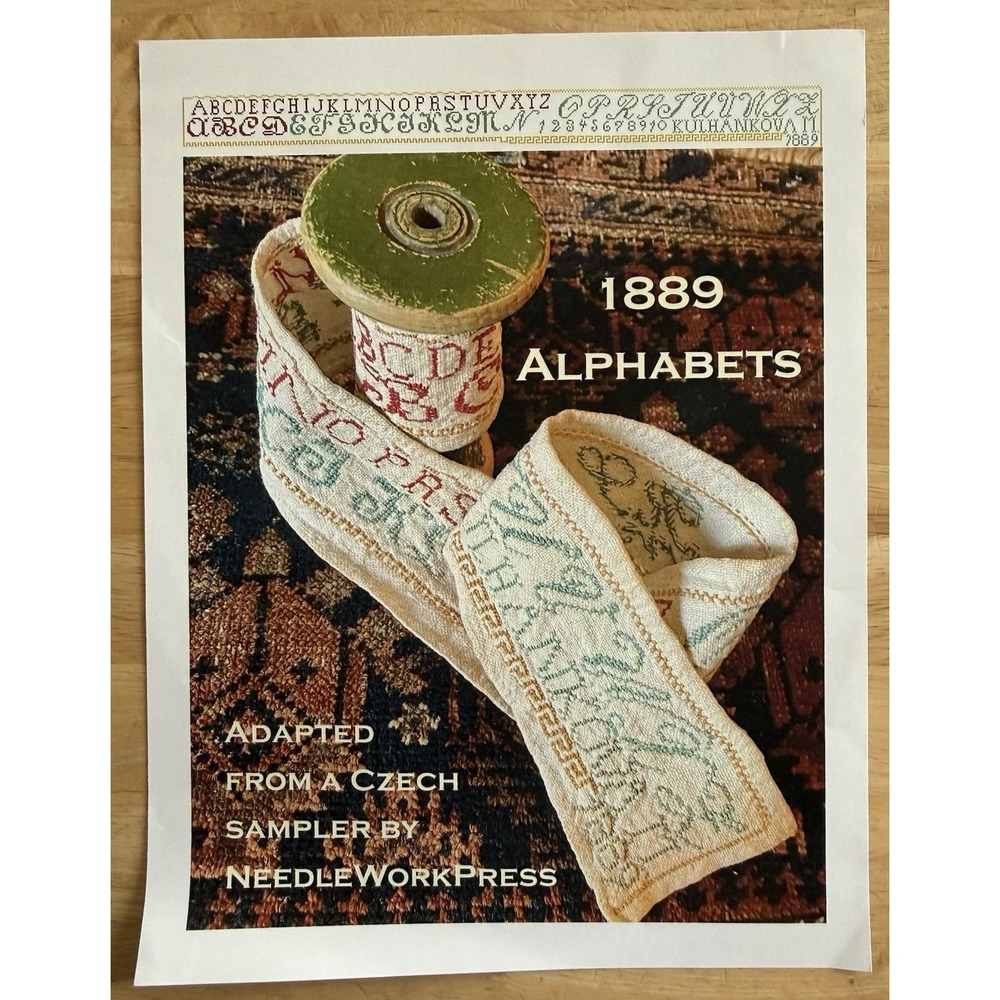 NeedleWorkPress 1889 Alphabets Cross Stitch Chart Czech Sampler Reproduction